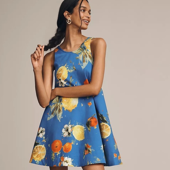 NWT! Anthropologie Sapphire The Keiko Mini Dress by Maeve - Size XXS 🕸️ - Picture 1 of 10